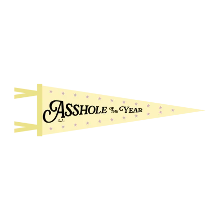 Asshole of the Year Pennant Flag
