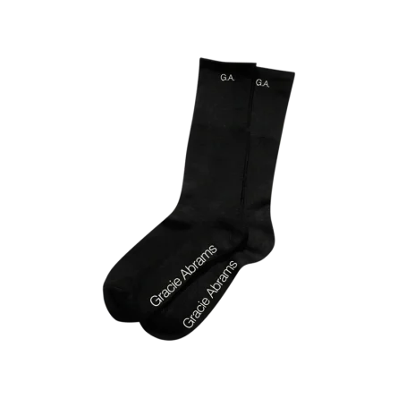 G.A. Initial Black Dress Socks