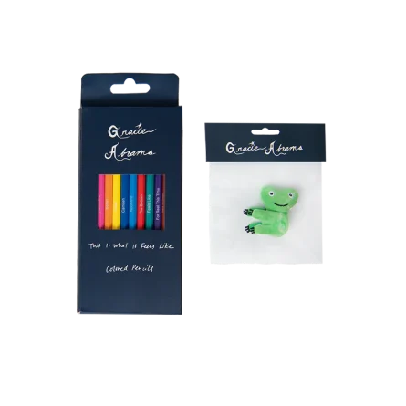 Gracie Abrams This Is What It Feels Like Colored Pencil Set with Frog Pencil Topper