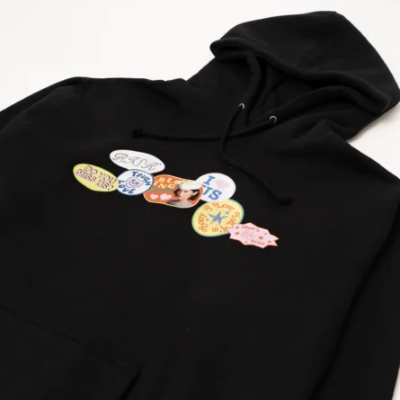 Alternative view of The Secret of Us Sticker Design Black Hoodie