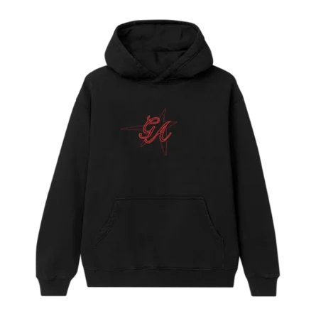 Gracie 5-Year Upcycled Star Patch Black Hoodie