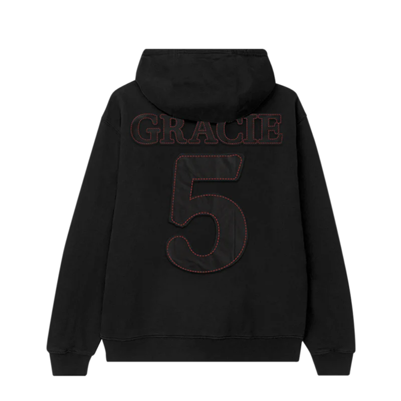 Gracie 5-Year Upcycled Star Patch Black Hoodie - Image 2