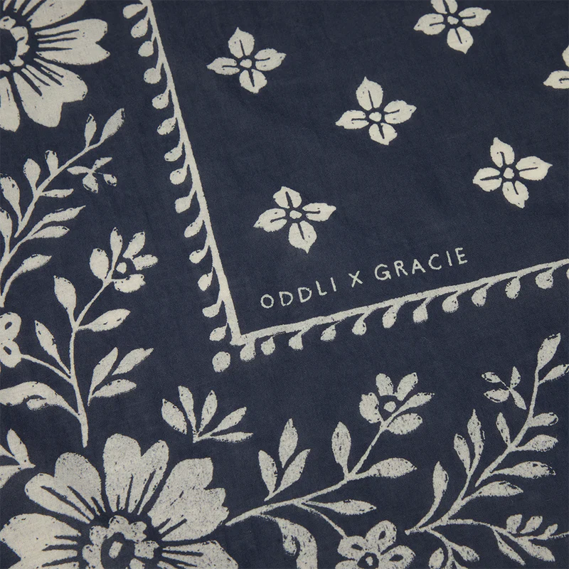 Gracie x Oddli Navy Bandana - Image 3