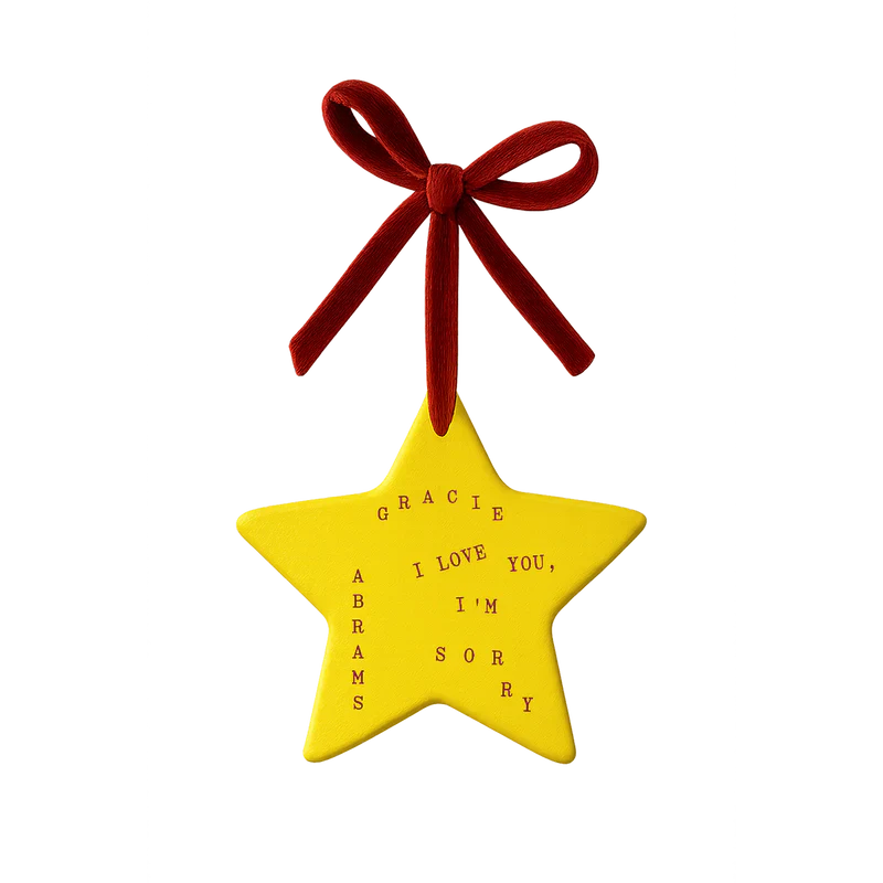I Love You, I’m Sorry Ceramic Star Ornament - Image 2